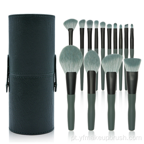 Alça de madeira Beauty Brush Brush Brush Box Packaging